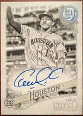 Carlos Correa [Black & White] #GQA-CC Baseball Cards 2018 Topps Gypsy Queen Autographs Prices