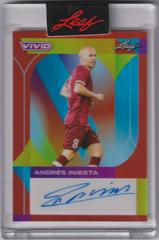 Andres Iniesta [Red] Soccer Cards 2022 Leaf Vivid Autographs Prices