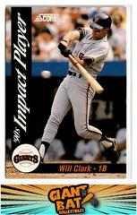 Will Clark #51 Baseball Cards 1992 Score Impact Players Prices