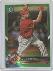 Albert Pujols [Green Refractor] #29 Baseball Cards 2018 Bowman Chrome Prices