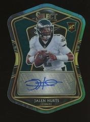 Jalen Hurts [Tie-Dye Prizm Die-Cut] Football Cards 2020 Panini Select Rookie Signatures Prices