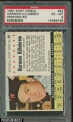 Harmon Killebrew [Perforated] #92 Baseball Cards 1961 Post Cereal Prices