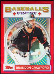Brandon Crawford [Red Refractor] #137 Baseball Cards 2020 Topps Finest Flashbacks Prices