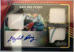 Gaylord Perry [Spectrum Red] Baseball Cards 2022 Panini Absolute Tools of the Trade 3 Swatch Signatures Prices