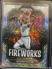 Jayson Tatum [Fast Break] #5 Basketball Cards 2022 Panini Prizm Fireworks Prices