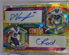 Deuce Vaughn, Chris Rodriguez Jr. #CC-17 Football Cards 2023 Leaf Vivid Autographs Colorful Combos Prices