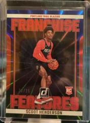 Scoot Henderson [Blue Green] #19 Basketball Cards 2023 Panini Donruss Franchise Features Prices