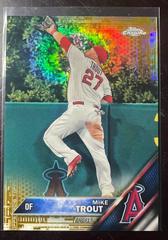 Mike Trout [Jumping Gold Refractor] #1 Baseball Cards 2016 Topps Chrome Prices