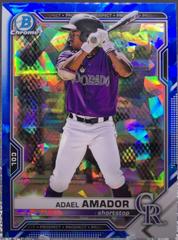 Adael Amador #BDC-195 Baseball Cards 2021 Bowman Draft Sapphire Prices