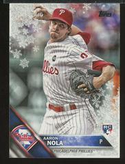 Aaron Nola [Metallic Snowflake] #HMW45 Baseball Cards 2016 Topps Holiday Prices
