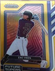 Zac Veen [Gold] #FS1 Baseball Cards 2023 Panini Prizm Future Supers Prices
