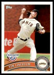 Tim Lincecum Baseball Cards 2011 Topps Opening Day Prices