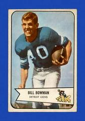 Bill Bowman #17 Football Cards 1954 Bowman Prices