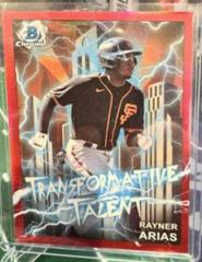 Rayner Arias [Red] #TT-12 Baseball Cards 2023 Bowman Draft Transformative Talent Prices