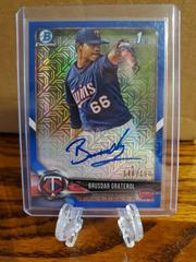 Brusdar Graterol [Blue Refractor] Baseball Cards 2018 Bowman Chrome Prospects Autographs Prices