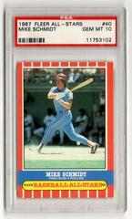 Mike Schmidt #40 Baseball Cards 1987 Fleer All Stars Prices