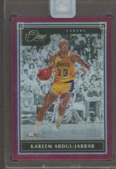 Kareem Abdul Jabbar [Red] Basketball Cards 2019 Panini One and One Prices