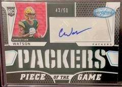 Christian Watson [Teal] Football Cards 2022 Panini Certified Piece of the Game Signatures Prices