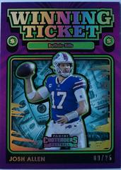 Josh Allen [Gold] #WT-JAL Football Cards 2021 Panini Contenders Winning Ticket Prices