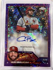 Alec Burleson [Purple Speckle] #AC-AB Baseball Cards 2023 Topps Chrome Update Autographs Prices