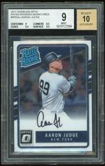 Aaron Judge Baseball Cards 2017 Panini Donruss Optic Rated Rookie Signatures Prices