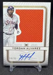 Yordan Alvarez [Red Button Jersey] Baseball Cards 2023 Topps Definitive Autograph Relic Collection Prices