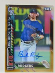 Brendan Rodgers [Autograph] Baseball Cards 2016 Bowman Scouts' Top 100 Prices