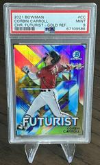 Corbin Carroll [Gold Refractor] #FUT-CC Baseball Cards 2021 Bowman Chrome Futurist Prices