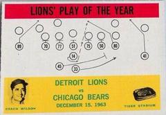 Detroit Lions [Play Card] #70 Football Cards 1964 Philadelphia Prices
