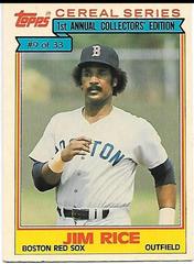 Jim Rice #9 Baseball Cards 1984 Topps Cereal Series Prices