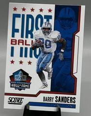 Barry Sanders [Red] #9 Football Cards 2023 Panini Score First Ballot Prices