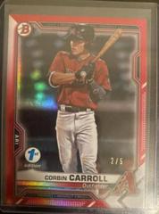 Corbin Carroll [Red Foil] #BFE-142 Baseball Cards 2021 Bowman 1st Edition Prices
