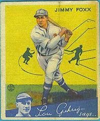 Jimmy Foxx Baseball Cards 1934 Goudey Prices