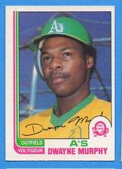 Dwayne Murphy #29 Baseball Cards 1982 O Pee Chee Prices