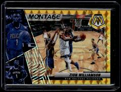 Zion Williamson [Gold] #29 Basketball Cards 2021 Panini Mosaic Montage Prices