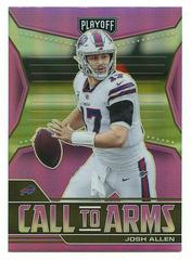 Josh Allen [Pink] #CA-JAL Football Cards 2021 Panini Playoff Call to Arms Prices