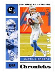 Justin Herbert [Blue] Football Cards 2020 Panini Chronicles Prices