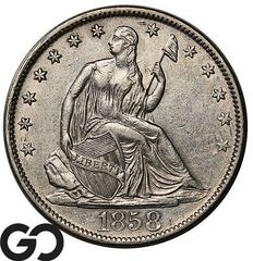 1858 S Coins Seated Liberty Half Dollar Prices