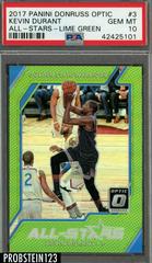 Kevin Durant [Lime Green] Basketball Cards 2017 Panini Donruss Optic All-Stars Prices
