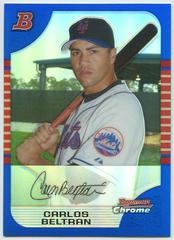 Carlos Beltran [Blue Refractor] #125 Baseball Cards 2005 Bowman Chrome Prices
