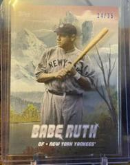Babe Ruth [Titanium White] #PK-8 Baseball Cards 2023 Topps X Bob Ross The Joy Of Peaks of Power Prices