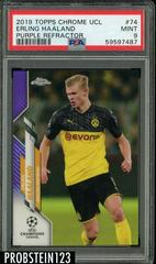 Erling Haaland [Purple Refractor] Soccer Cards 2019 Topps Chrome UEFA Champions League Prices