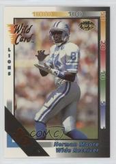 Herman Moore [50 Stripe] #110 Football Cards 1992 Wild Card Prices