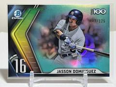 Jasson Dominguez [Aqua] #BTP-16 Baseball Cards 2022 Bowman Scouts' Top 100 Prices
