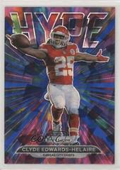 Clyde Edwards Helaire [Blue Ice Prizm] #H-13 Football Cards 2021 Panini Prizm Hype Prices