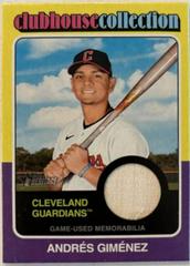 Andres Gimenez #CCR-AG Baseball Cards 2024 Topps Heritage Clubhouse Collection Relic Prices