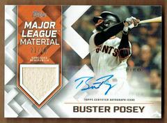 Buster Posey Baseball Cards 2022 Topps Major League Material Autographs Prices