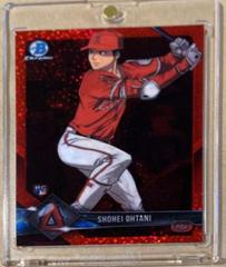 Shohei Ohtani [Batting Red Refractor] Baseball Cards 2018 Bowman Chrome Prices