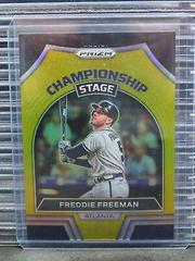 Freddie Freeman [Gold Prizm] Baseball Cards 2022 Panini Prizm Championship Stage Prices