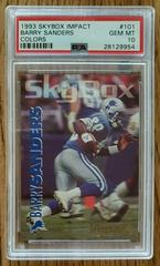 Barry Sanders [Colors] #101 Football Cards 1993 Skybox Impact Prices